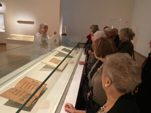 Seniors talking to a curator