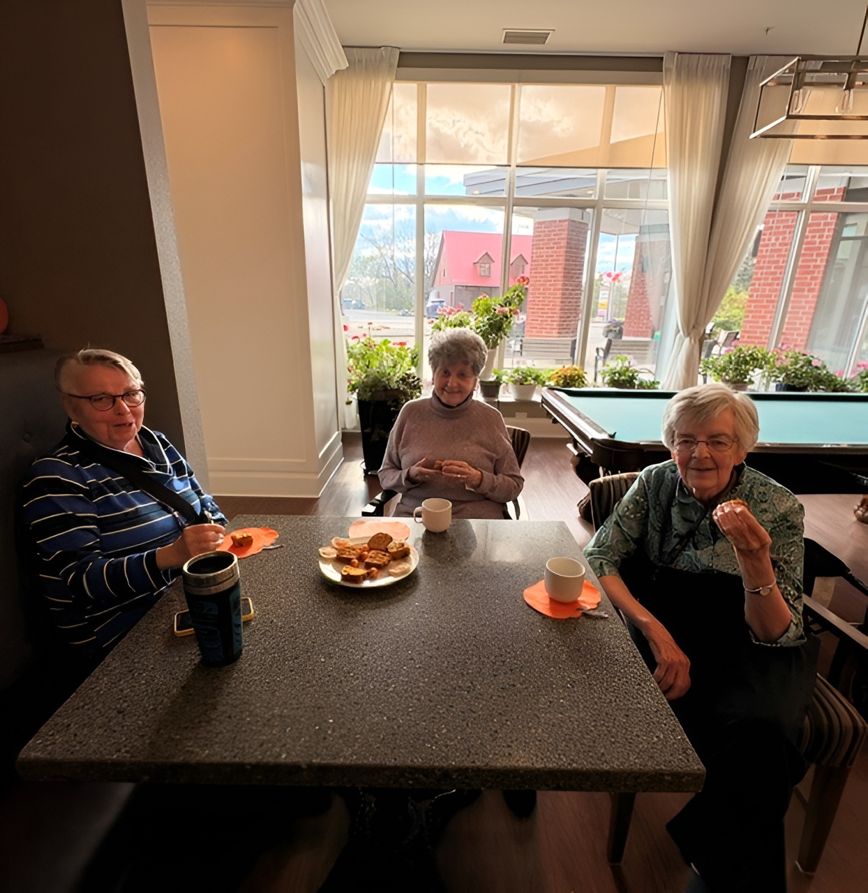 Residents enjoying the Pumpkin Social